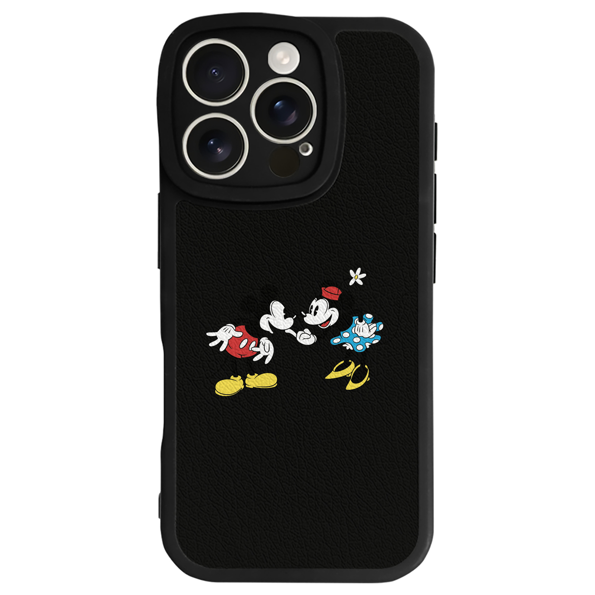 （画像用） ミッキーマウス Mickey Mouse 【iPhone 16シリーズ対応】シリコンスマホケース（レザー調） 材質：シリコン